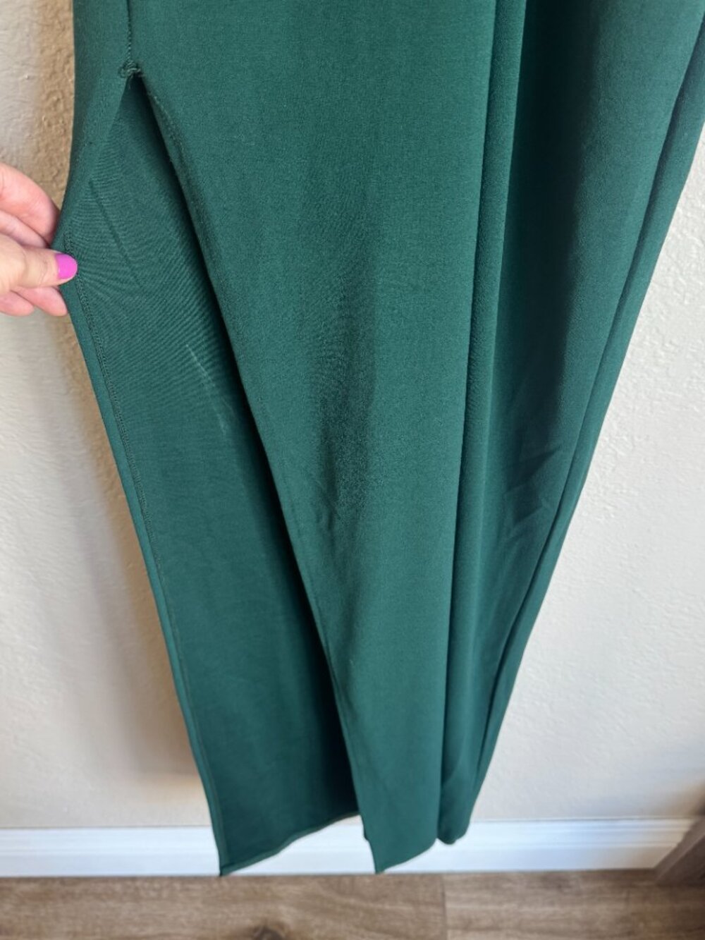 Royalty Emerald Green High Neck Open Back Maxi Dress Women’s Small - Picture 5 of 7